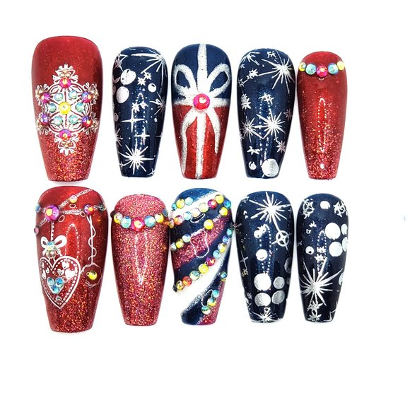 Medium Coffin Gel Press on Nails - Picture 2 of 6